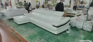 【大厂仿真皮沙发】实木框架，高回弹海绵45密度。全新包装，质量非常好，3.6米右贵妃 - 恩施28生活网 es.28life.com